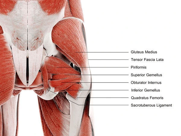 image of the hip muscles
